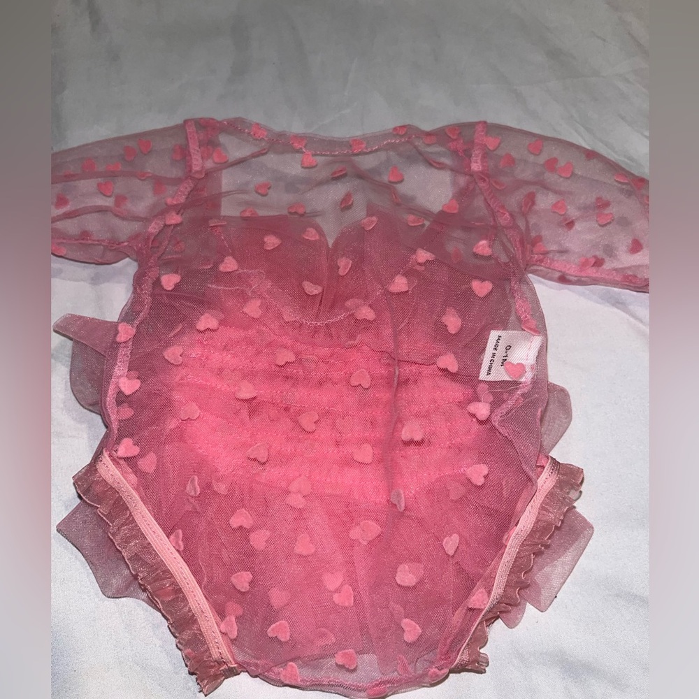 Newborn Photography Props - Baby Polka Dot Lace Bodysuit & Bow Headband Set - Picture 5 of 9